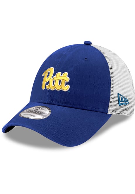 New Era Blue Pitt Panthers Trucker Wordmark 9FORTY Adjustable Hat