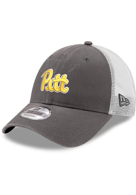 New Era Grey Pitt Panthers Trucker 9FORTY Adjustable Hat