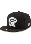 Main image for New Era Green Bay Packers Mens Black Basic 59FIFTY Fitted Hat