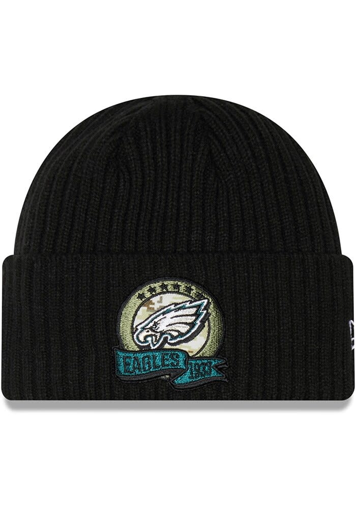 Philadelphia Eagles New Era Black Knit Hat