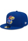 Main image for New Era Kansas Jayhawks Mens Blue Evergreen Basic 59FIFTY Fitted Hat