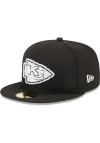 Main image for New Era Kansas City Chiefs Mens Black Evergreen Side Patch 59FIFTY Fitted Hat
