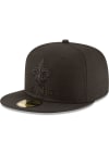 Main image for New Era New Orleans Saints Mens Black Tonal Black Logo 59FIFTY Fitted Hat
