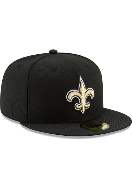 New Era New Orleans Saints Mens Black Primary logo Basic 59FIFTY Fitted Hat