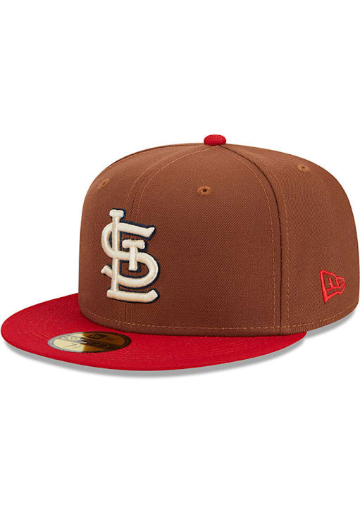 New Era St Louis Cardinals Mens Brown Harvest Side Patch 59FIFTY Fitted Hat