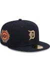Main image for New Era Detroit Tigers Mens Navy Blue Laurel Side Patch 59FIFTY Fitted Hat