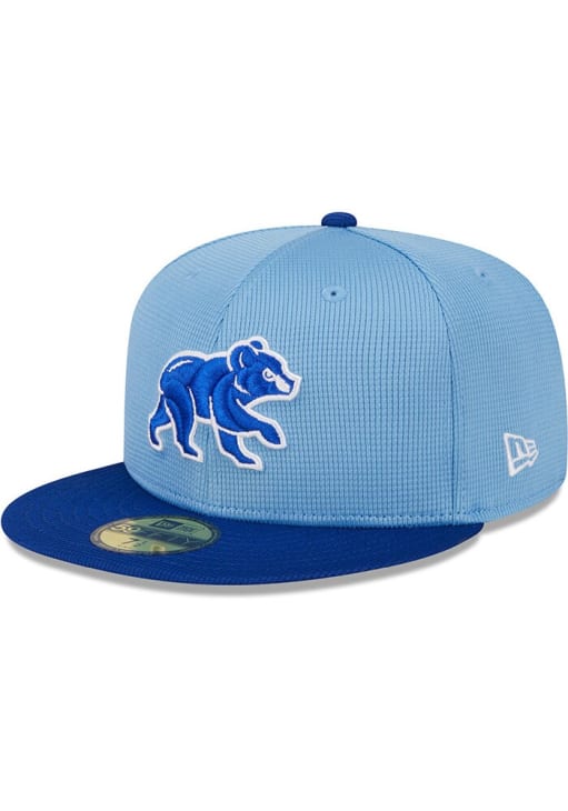 New Era Chicago Cubs Light Blue 2024 Spring Training JR 59FIFTY Youth Fitted Hat