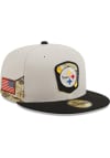 Main image for New Era Pittsburgh Steelers Mens Tan 2023 Salute to Service 59FIFTY Fitted Hat