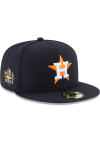Main image for New Era Houston Astros Mens Navy Blue 2022 World Series Side Patch AC Home 59FIFTY Fitted Hat