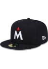 Main image for New Era Minnesota Twins Mens Navy Blue Road M AC 59FIFTY Fitted Hat