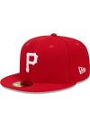 Main image for New Era Pittsburgh Pirates Mens Red Evergreen Side Patch 59FIFTY Fitted Hat
