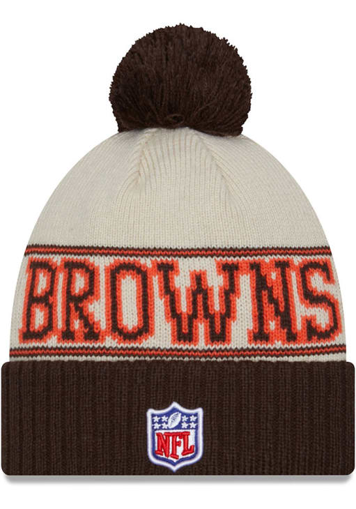 New Era Cleveland Browns Brown 2023 Sideline Retro Sport Mens Knit Hat