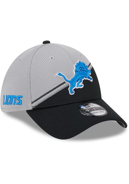 Detroit Lions 2023 Sideline GRA 39THIRTY Grey New Era Flex Hat