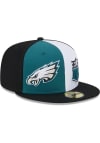 Main image for New Era Philadelphia Eagles Mens Midnight Green 2023 Sideline 59FIFTY Fitted Hat