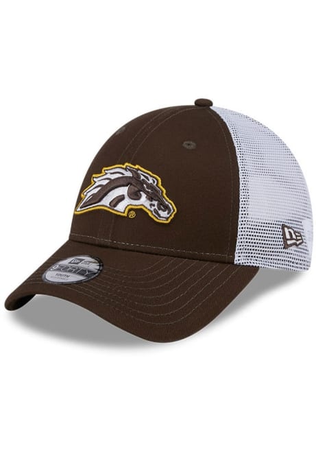 Western Michigan Broncos New Era Evergreen Trucker JR 9FORTY Youth Adjustable Hat - Brown