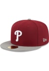 Main image for New Era Philadelphia Phillies Mens Maroon 2T Color Pack 59FIFTY Fitted Hat