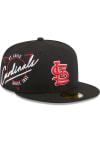 Main image for New Era St Louis Cardinals Mens Black Neon 59FIFTY Fitted Hat