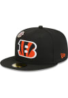 Main image for New Era Cincinnati Bengals Mens Black Pin 59FIFTY Fitted Hat
