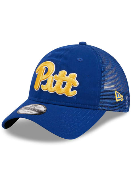 New Era Blue Pitt Panthers Distinct Trucker 9TWENTY Adjustable Hat