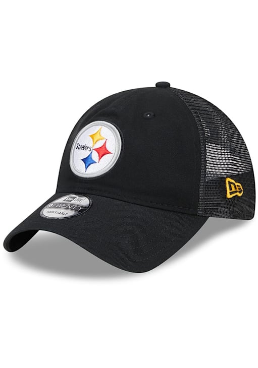 New Era Pittsburgh Steelers BLACK Distinct Trucker 9TWENTY