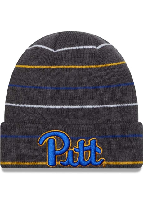 Pitt Panthers New Era Rowed Cuff Mens Knit Hat - Gold