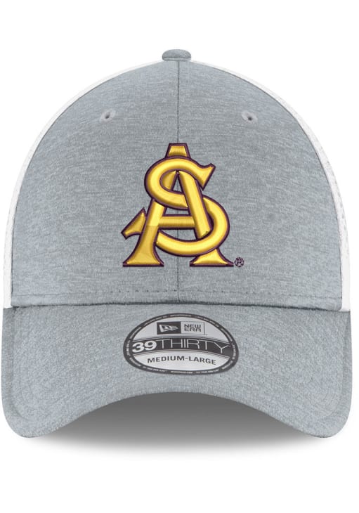 New Era Arizona State Sun Devils Mens Grey Logo Shadow Neo 39THIRTY Flex Hat