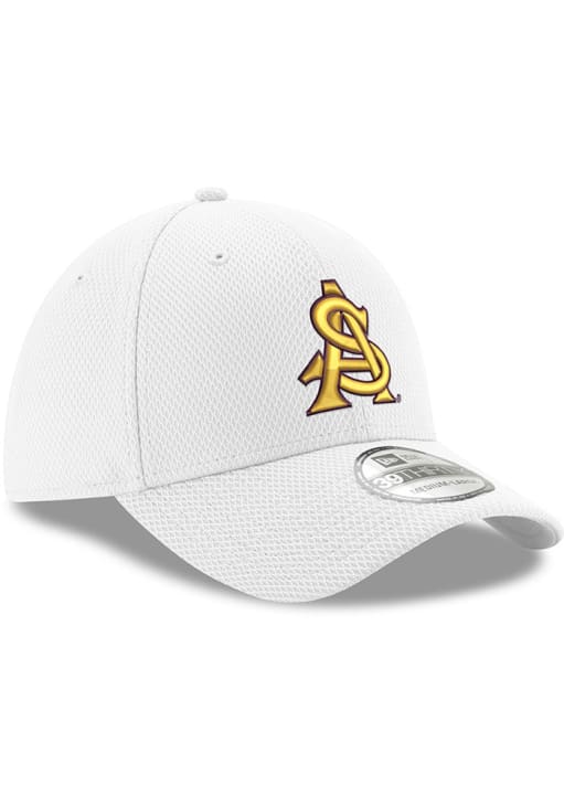 New Era Arizona State Sun Devils Mens White Diamond Era 39THIRTY Flex Hat
