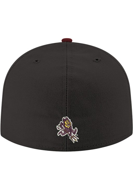 New Era Arizona State Sun Devils Mens Black AS Logo 2T 59FIFTY Fitted Hat