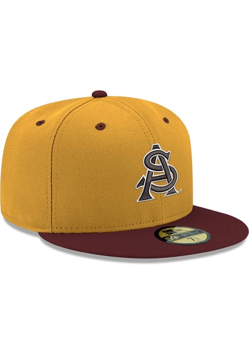 New Era Arizona State Sun Devils Mens Gold AS Logo 2T 59FIFTY Fitted Hat