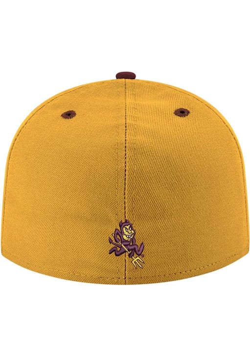 New Era Arizona State Sun Devils Mens Gold AS Logo 2T 59FIFTY Fitted Hat