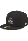 Main image for New Era Arizona State Sun Devils Mens Black AS Logo Black and White 59FIFTY Fitted Hat