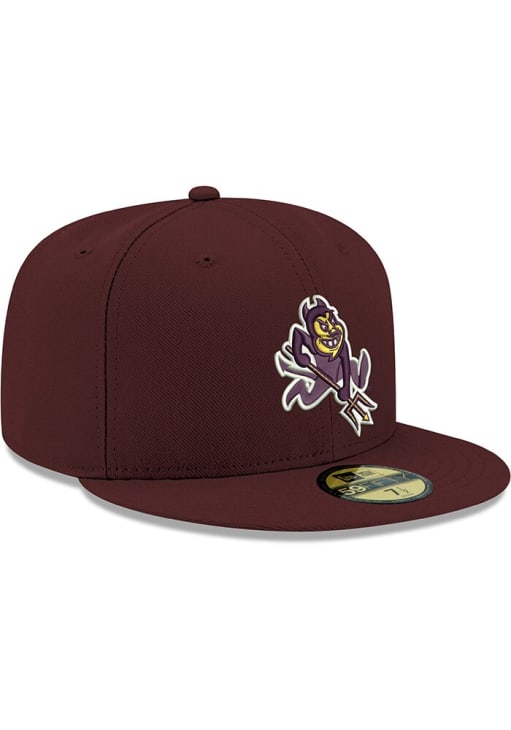 New Era Arizona State Sun Devils Mens Maroon Sparky Logo Basic 59FIFTY Fitted Hat