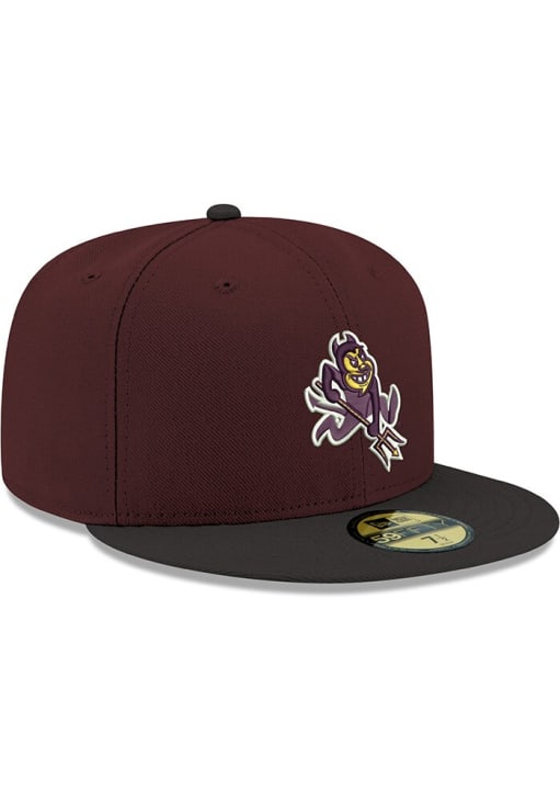 New Era Arizona State Sun Devils Mens Maroon Sparky Logo 2T 59FIFTY Fitted Hat