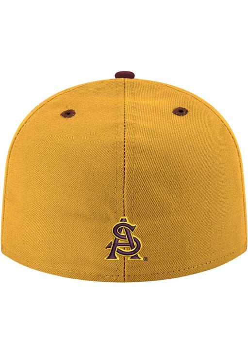 New Era Arizona State Sun Devils Mens Gold Sparky Logo 2T 59FIFTY Fitted Hat