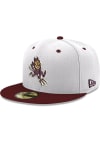 Main image for New Era Arizona State Sun Devils Mens White Sparky Logo 2T 59FIFTY Fitted Hat