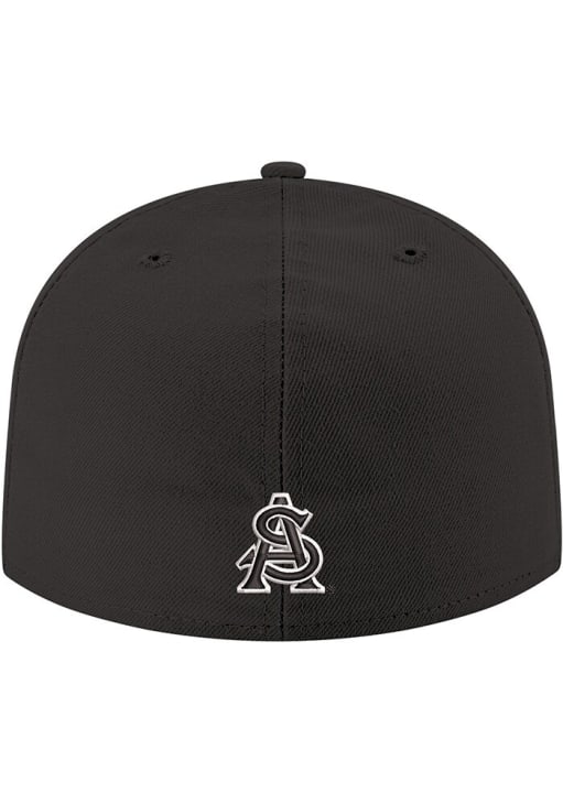 New Era Arizona State Sun Devils Mens Black Sparky Logo Black and White 59FIFTY Fitted Hat