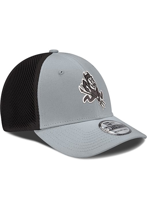 New Era Arizona State Sun Devils Mens Grey Sparky Logo Neo 39THIRTY Flex Hat