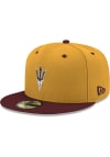 Main image for New Era Arizona State Sun Devils Mens Gold Fork Logo 2T 59FIFTY Fitted Hat