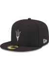 Main image for New Era Arizona State Sun Devils Mens Black Fork Logo Black and White 59FIFTY Fitted Hat