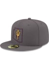 Main image for New Era Arizona State Sun Devils Mens Grey State Logo 2T 59FIFTY Fitted Hat