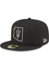 Main image for New Era Arizona State Sun Devils Mens Black State Logo Black and White 59FIFTY Fitted Hat