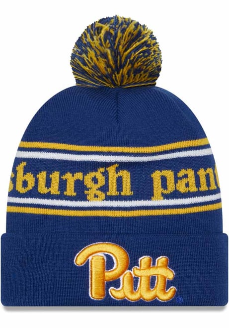 Pitt Panthers New Era Marquee Knit Mens Knit Hat - Blue