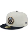 Main image for New Era Philadelphia Union Mens White Chrome 2T Evergreen 59FIFTY Fitted Hat