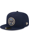 Main image for New Era Philadelphia Union Mens Navy Blue TC Evergreen 59FIFTY Fitted Hat