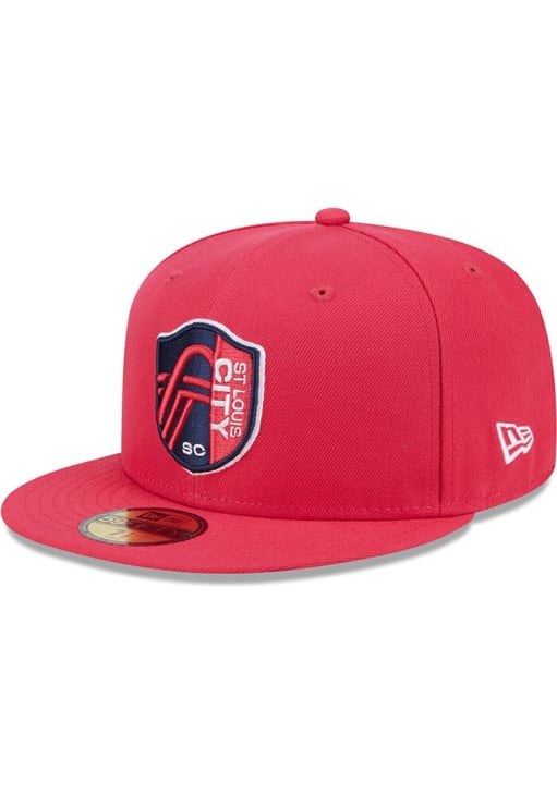New Era St Louis City SC Mens Red TC Evergreen 59FIFTY Fitted Hat