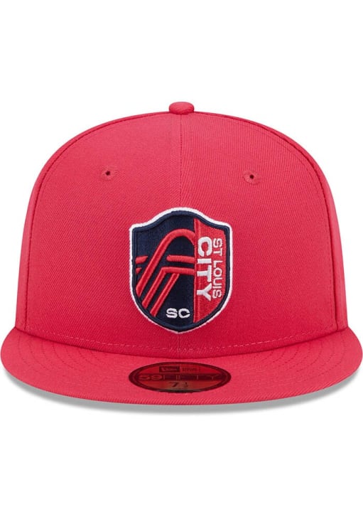 New Era St Louis City SC Mens Red TC Evergreen 59FIFTY Fitted Hat