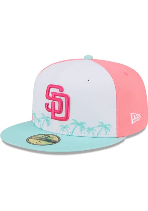New Era San Diego Padres Mens White City Connect Fan Pack 59FIFTY Fitted Hat