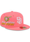 Main image for New Era San Diego Padres Mens Pink Side Logo 59FIFTY Fitted Hat