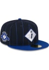 Main image for New Era Detroit Tigers Mens Navy Blue Throwback 2T Pinstripe 59FIFTY Fitted Hat