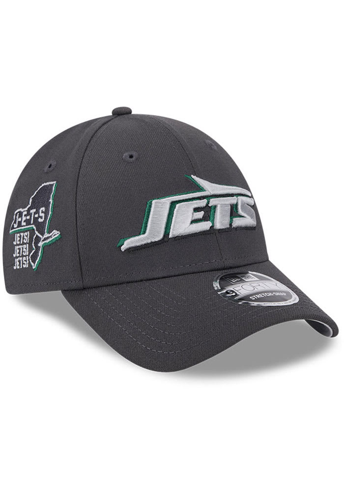 New Era New York Jets 2024 NFL Draft Stretch 9FORTY Adjustable Hat Graphite